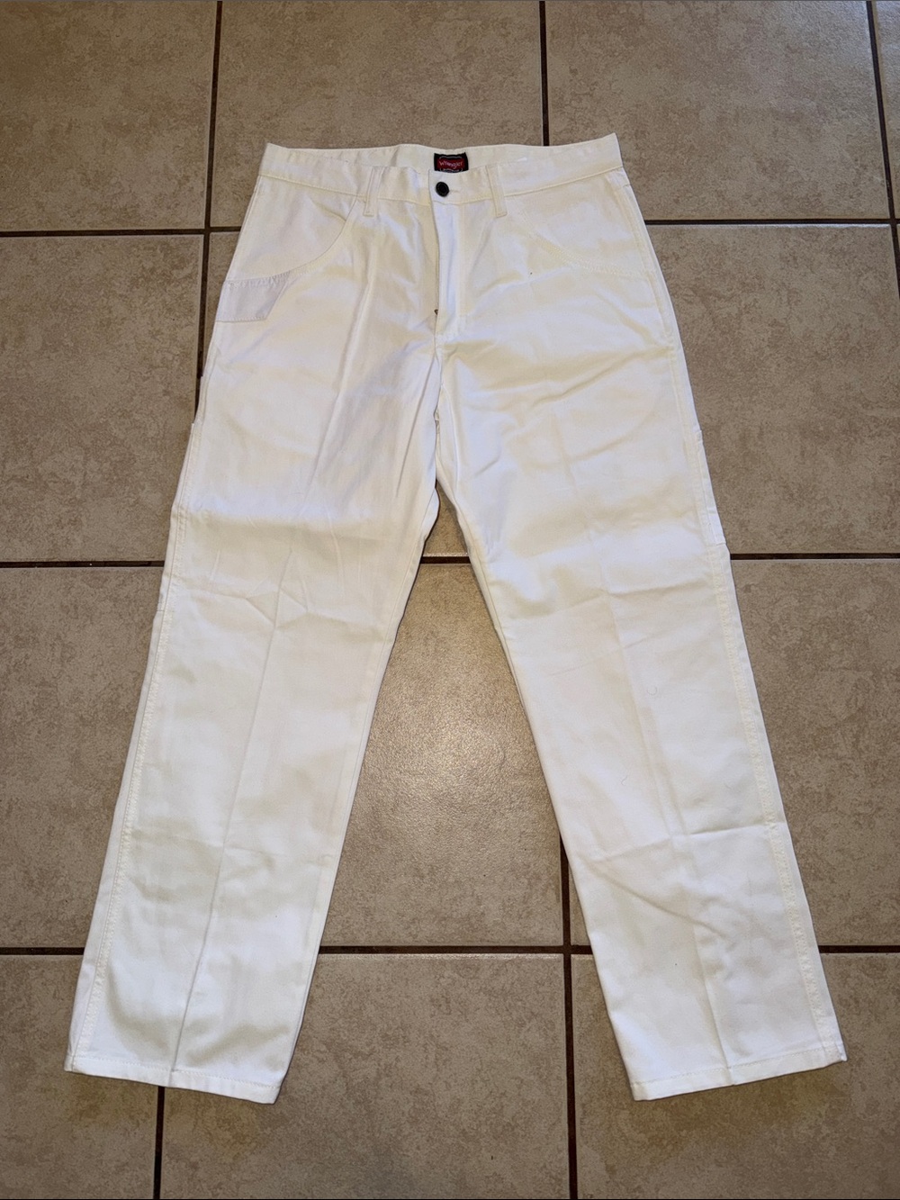 Wrangler Men's White Chinos - Straight Leg